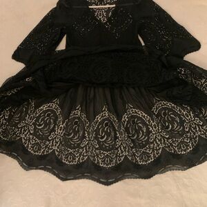 Stella McCartney black eyelet midi